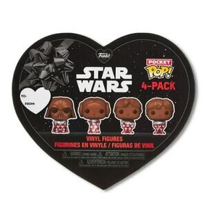 Star Wars Valentine's Day Pocket Pop! 4-Pack Vinyl Figures Heart‎ Box